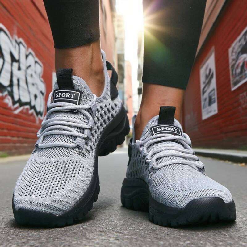 Foldable Net Body Men's Travel Sneakers Trendy Knit New Breathable Mesh Lightweight Classics Comfort Casual Women's Shoes