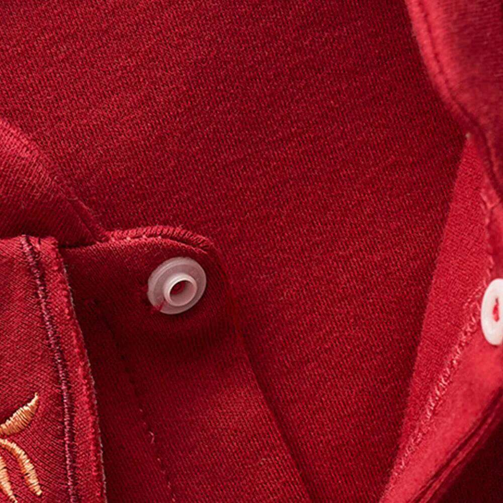 1st Birthday Girl Romper Long Sleeve Cotton Red Color Chinese Style Fall Unisex Infant Clothing Christmas Baby Boy Jumpsuit 26H0224