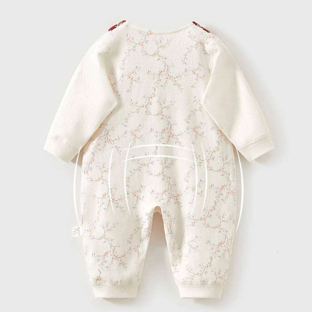 Thanksgiving Clothes Cotton Floral Spring Autumn Infant Girl Rompers Long Sleeve Christmas Baby Jumpsuits 26H0224