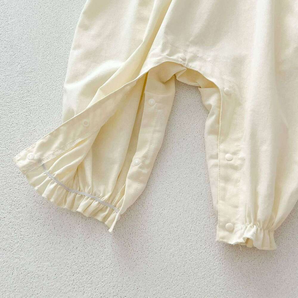 autumn Newborn Infant Girls Flower Romper Muslin Fake two pieces lapel Rompers Kids Onepiece Fashion Baby Clothing 26H0224