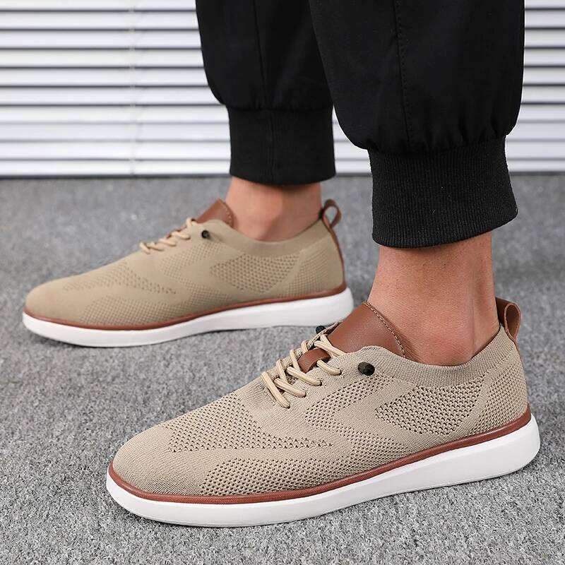 Hiking Men's High Quality Knitted Mesh Breathable Design Lightweight Comfortable Flat Shoes Gym Training Tennis Sneakers
