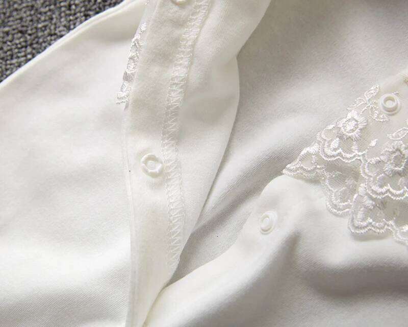 Spring Newborn Baby Girl Clothes Lace Flowers Princess Jumpsuit + Hats Infant Girls Bodysuits Onesie 26H0224