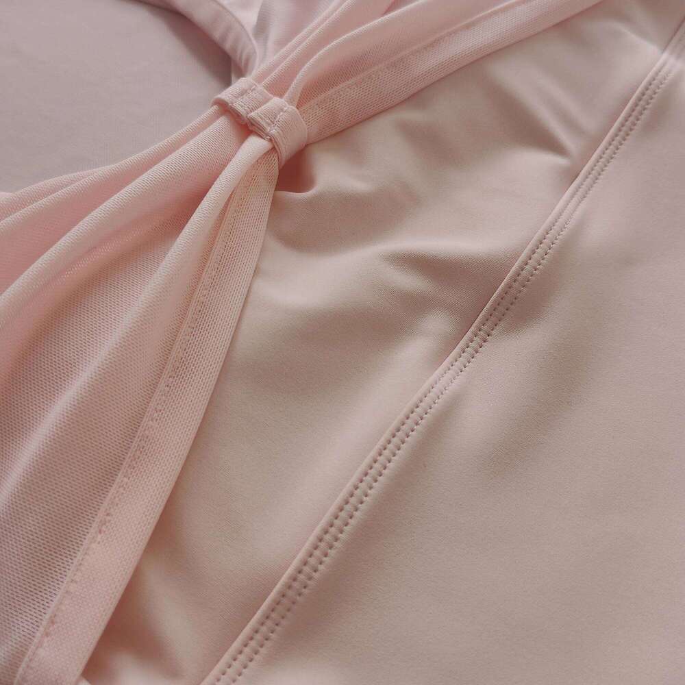 Women's Padded Long Sleeve Yoga Crop Sexy Mesh Gym Running Workout Sports Top with Pockets for Fitness Pilates Shirt 26Y0224