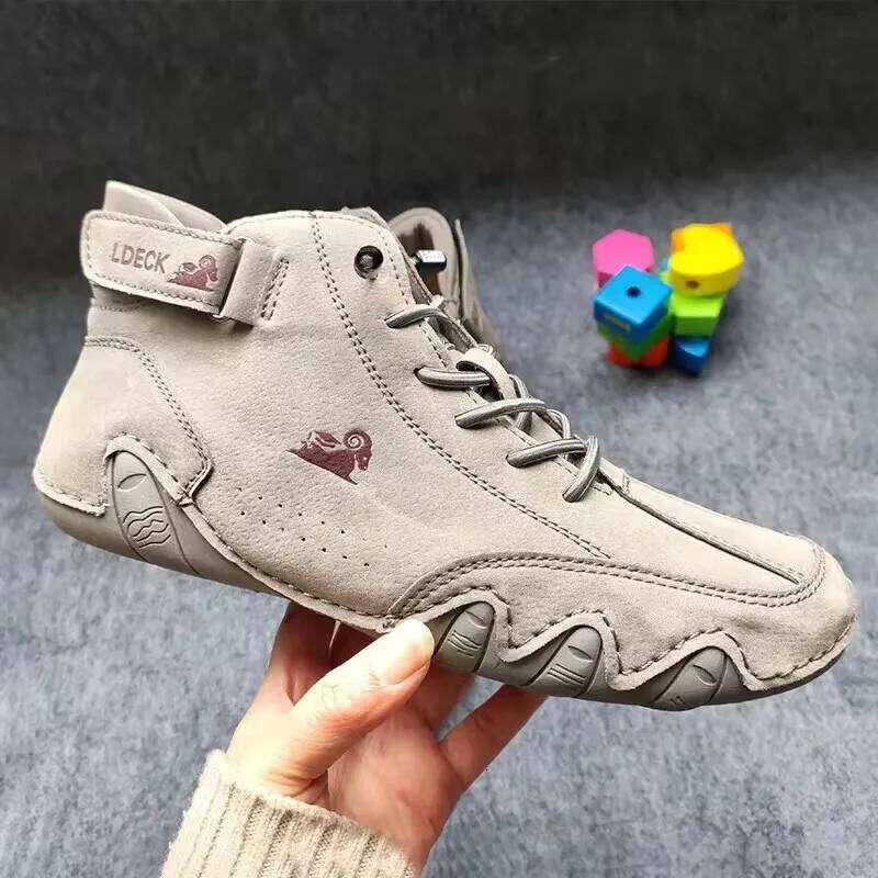 Men Motorcycle Summer Fashionable Retro Street Comfort Soft Soled Casual Shoes Walking Daily Versatile Bare Boots