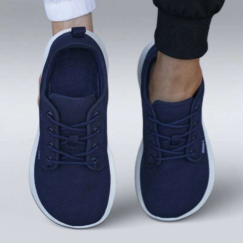 Men's Platform Wide Big Toe Friendly Workout Footwear SustainableMemory Foam Insole Sneakers Breathable Travel Shoes