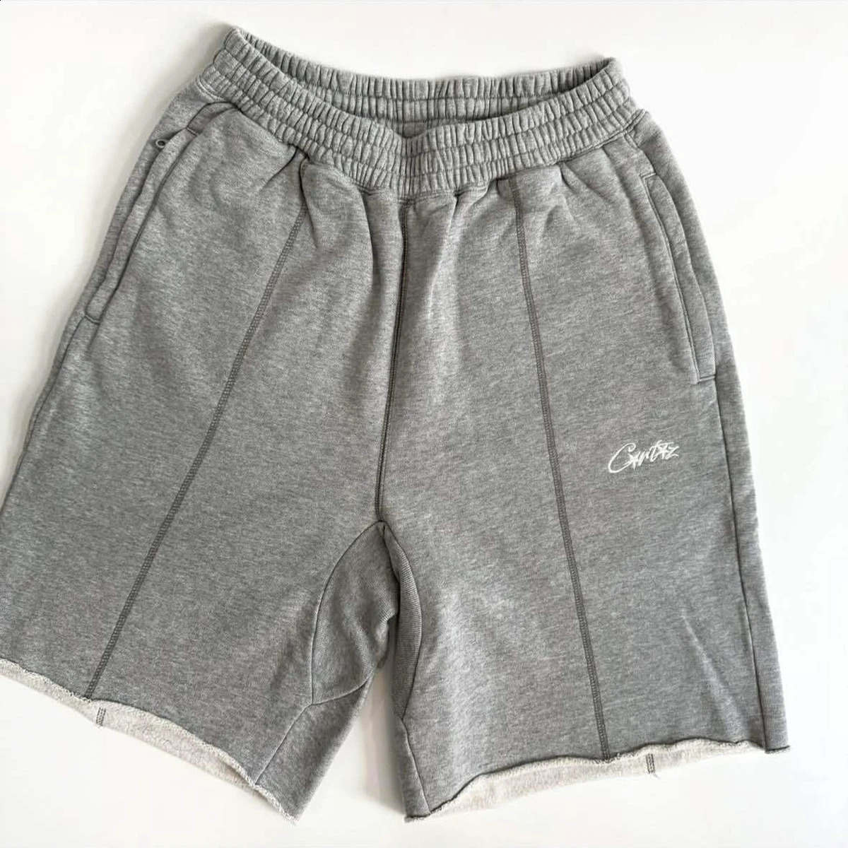Alcatraz embroidered letter sweatpants mens loose high street trendy sports casual shorts 260209