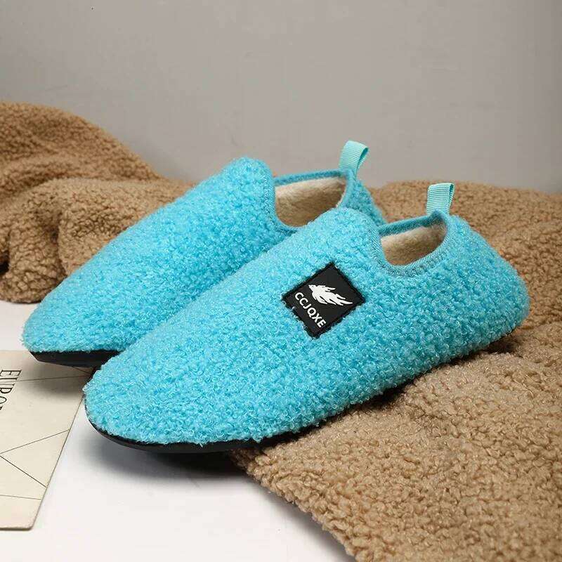 MAEDEF Slipper Men Cotton Slippers Disigner Warm Indoor House Casual Shoes High Quality Non-slip Plush Winter Couple Shoe