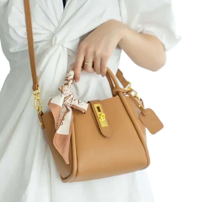Women's Natural Cow Genuine Leather Shoulder Bag Female High Quality Luxury Designer Handbags Ladies Fashion Tote Crossbody Bags