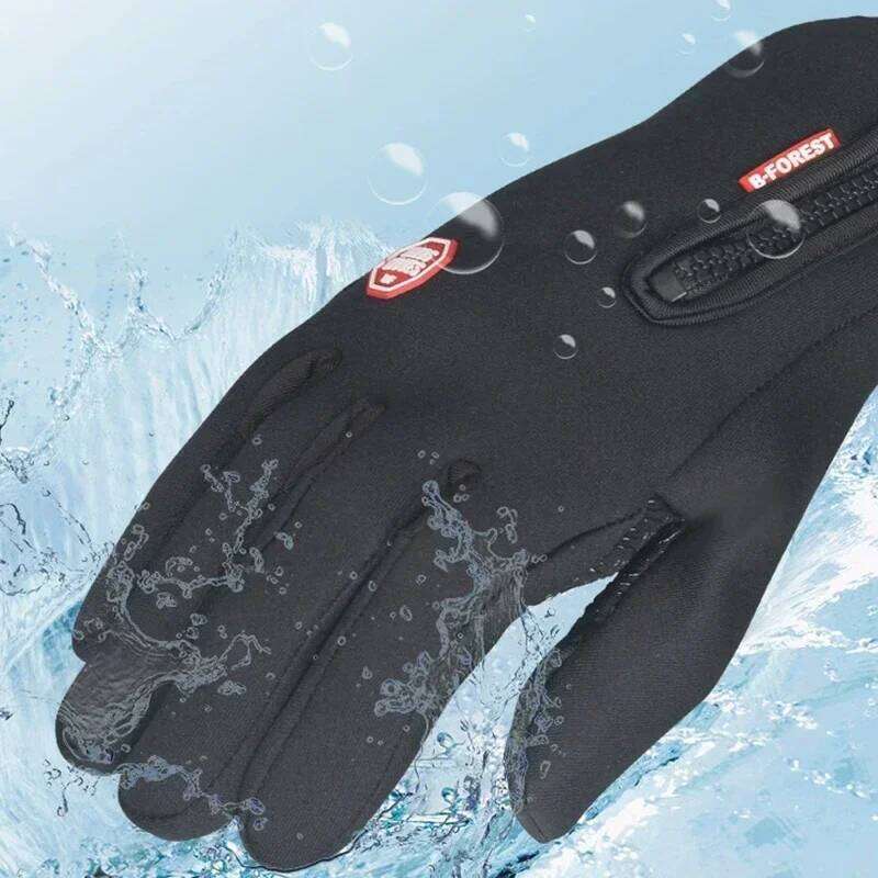 Winter For Men Waterproof Windproof Cold Gloves Snowboard Motorcycle Riding Driving Warm Touchscreen Zipper Glove 26H0224