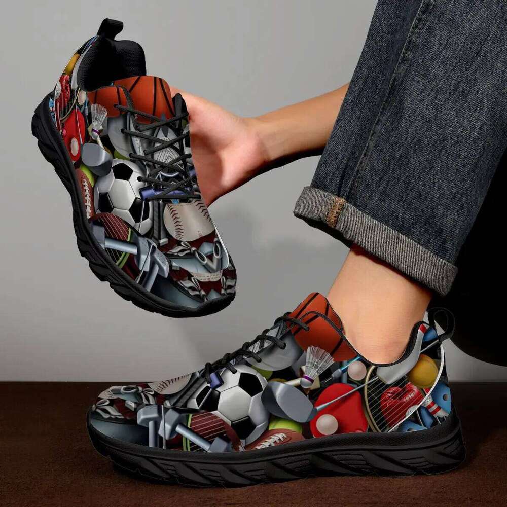 Men's Fashionable Christmas Sports Casual Shoe Running Outdoor Walking Training Shoes Flats Mens Sneakers