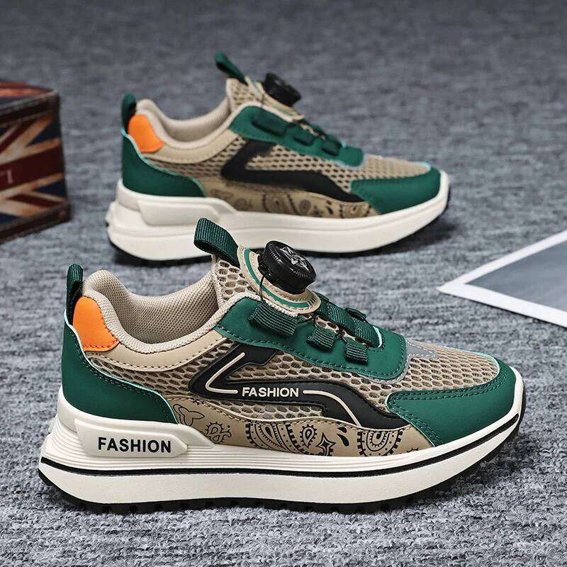 Kids Sneakers Mesh Breathable Comfort Rebound 2025 New Outdoor Jogging Anti Slip Fashion Casual Running Shoes for Children 26W0224