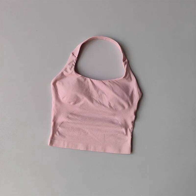 Halter Yoga Vest, Shockproof Running Sports, High-Strength Sports Underwear, Fitness, Pilates Suspender, Beautiful , Autumn 26Y0224