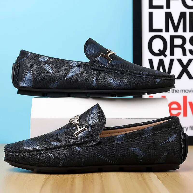 MAEDEF New Fashion 2024 Casual Shoes Anti-slip Luxury Brand Print Soft Breathable High Quality Loafers for Men Size 38-48