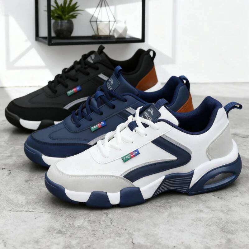 New Sneakers Patchwork Design Comfortable Rebound Hiking Waterproof Fit Modern Classic Spring and Autumn Men's Shoes
