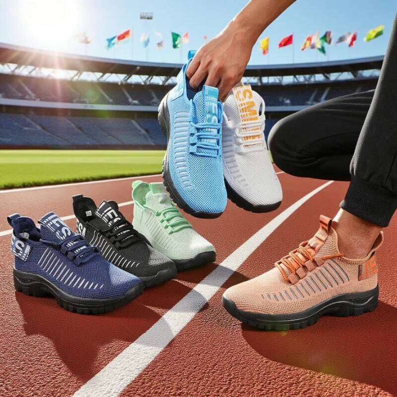 Men's Casual Sneakers Lightweight Breathable Mesh Fashion Running Outdoor Fitness Exercise Classic Slip on Walking Shoes