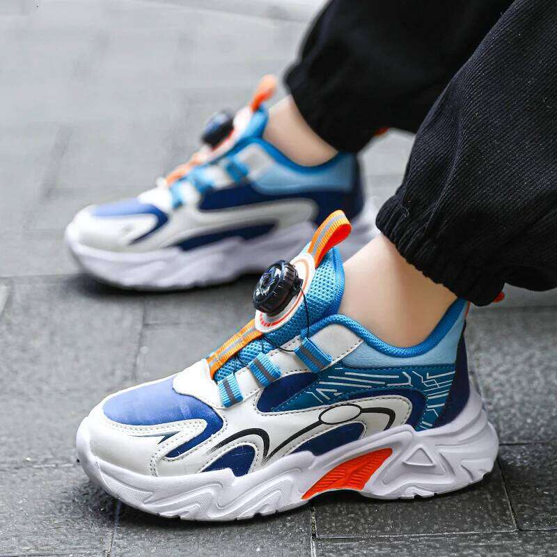 Design Children Size 28-39 Fashion Autumn New Kids Daily Walking Tennis Shoes Sports PU Leather Boy Sneaker 26W0224