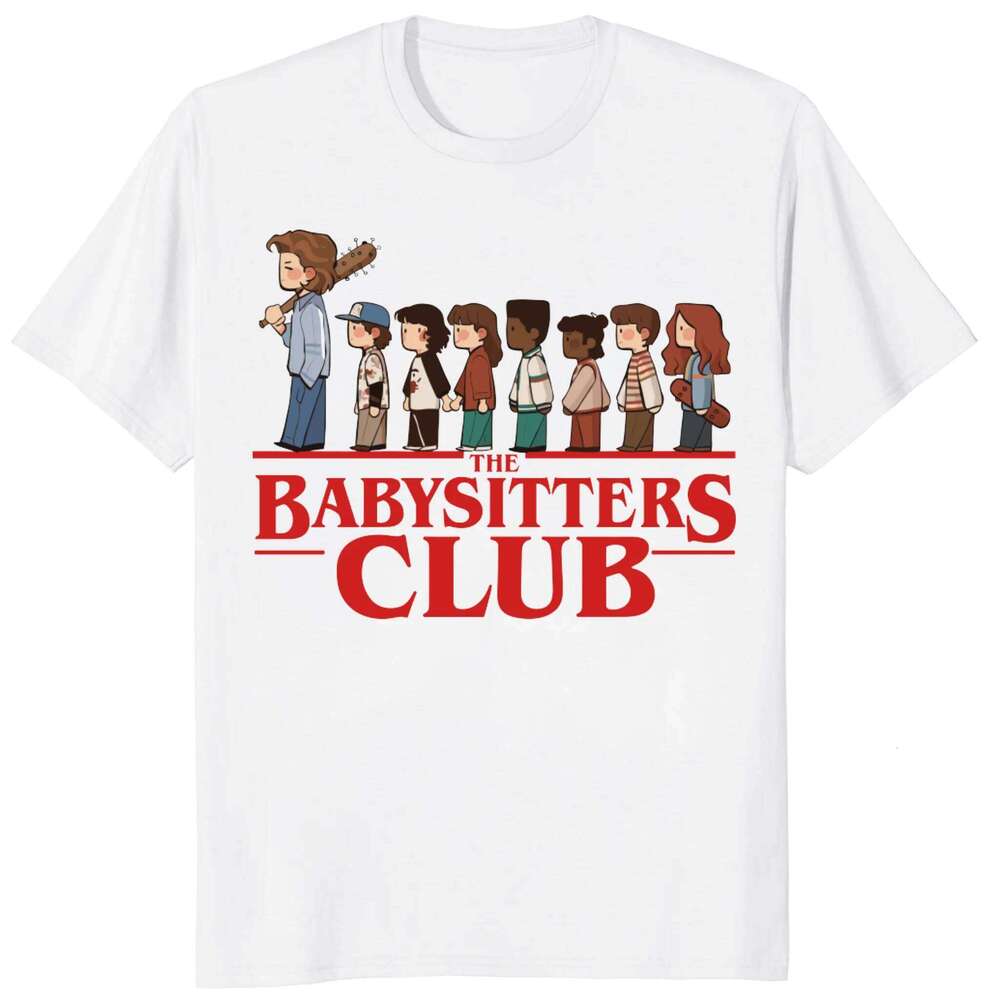 Vintage Babysitter Club Graphic Tee Cotton Tshirts for Women Gothic Oversized T Shirts Tops Streetwear Men Clothing H260224