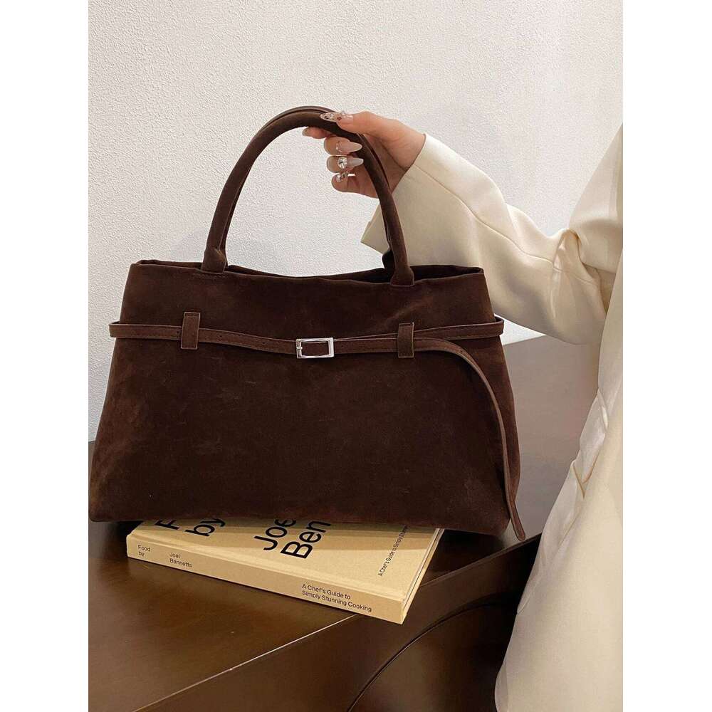 2024 Autumn/Winter New Women's Fashion Style Suede Handbag Commuter Versatile High End Single Shoulder Crossbody Bag Z260224