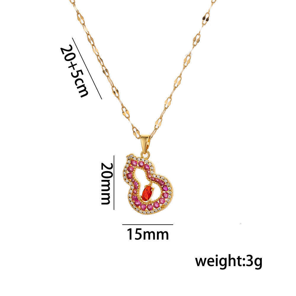 Hollow Gourd Necklace Vintage Light Luxury Sweater Chain Casual And Versatile Accessory