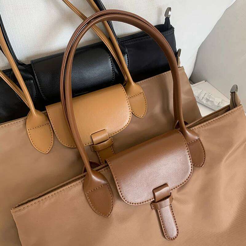 JIOMAY 2025 New Women's Brown Large Capacity Shoulder Casual Simple Handbag Sport Portable Tote Bag for Daily Use Z260224