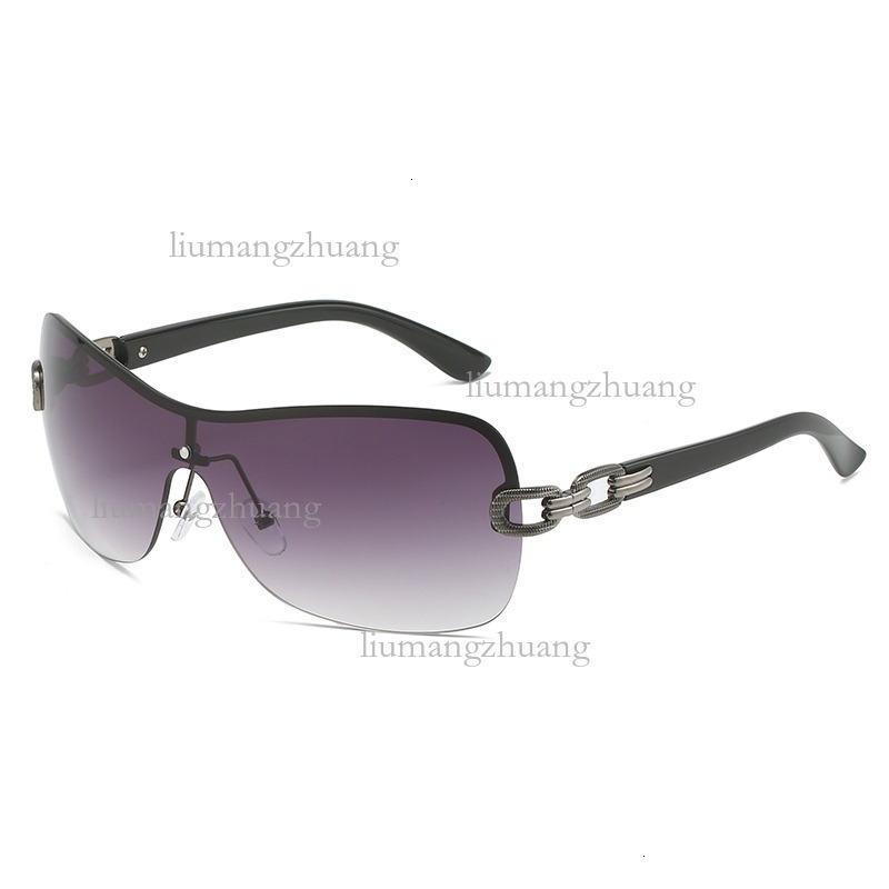 2026 Designer Luxury Large Frame Integrated Women's Sunglasses Fashion Future Technology Sense Metal Anti UV Outdoor Glasses Beach Party Vacation