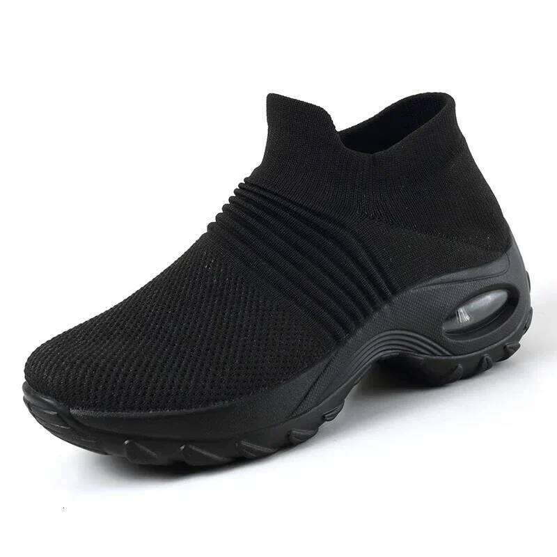 Breathable Women's Sneakers Comfortable Thick Soled Tennis Sliding Sleeve Walking Anti Slip Running Shoes