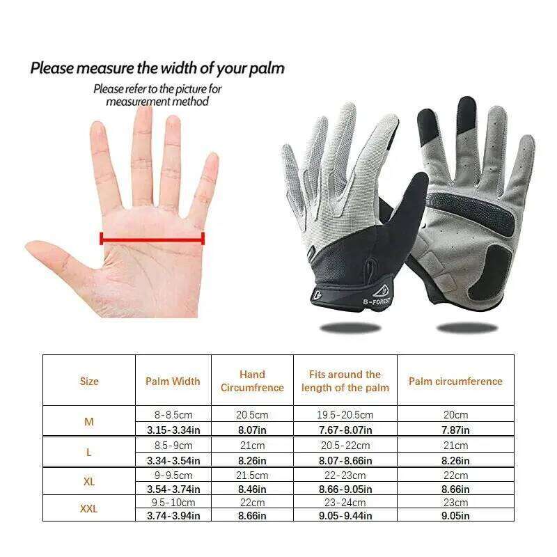 Spring Autumn Men's and Women's Sports Anti slip Fitness Outdoor Bicycle Full finger Riding Shock Absorbent Touchscreen Gloves 26H0224