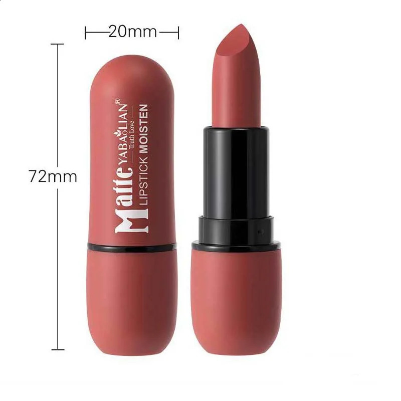 Matte Lipstick Long-Lasting Waterproof Classic High Pigment Velvet Topcoat Lip Cosmetics 260130