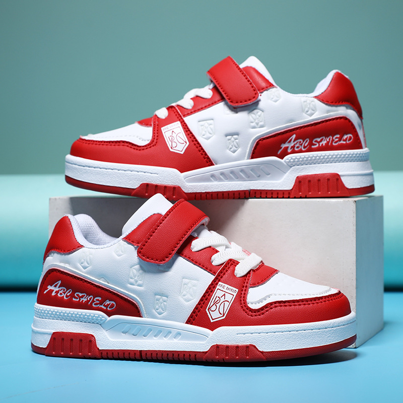 Free shipping Outdoor Sports Black White Kids Sneakers Baby Shoes Spring Autumn Winter Children Sports Shoes Toddlers Boys Girls High Top Basketball S