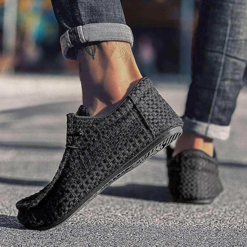 Man's Sneakers Canvas Casual Comfort Loafers for Men Lightweight Driving Walking Male Lazy Flat Shoes