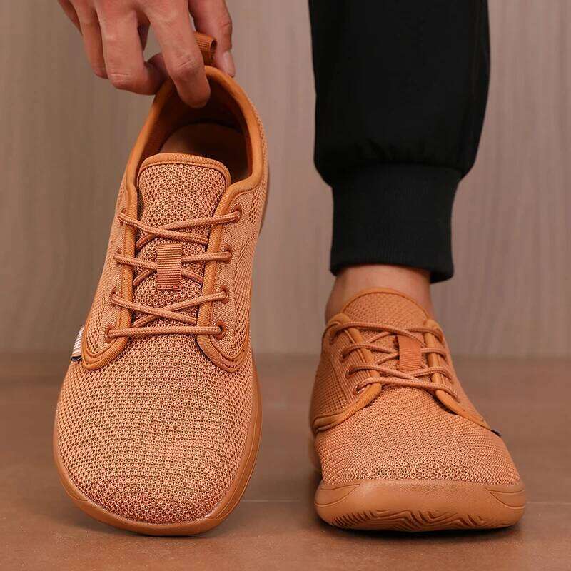 Sneakers Toe Barefoot Casual Wide Last Fashionable Canvas Black Flat Board Breathable Mesh Men's Shoes