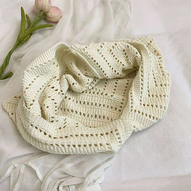Women's Handmade Crochet Tote Large Capacity Knitted Trendy Summer Beach Shoulder Bag Hollow out Handbag in Khaki Z260224