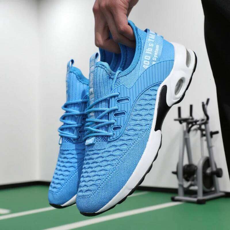 Hot Sale Men's Running Shoes Breathable Knit Casual Fashion Lace Up Sneakers for Men Outdoor Walking Training Footwear
