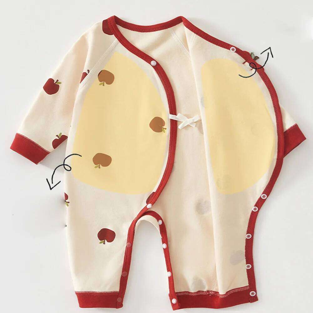 Newborn Rompers 100% Cotton Cute Spring Autumn Unisex Baby Jumpsuit For Boys Girls Infant Clothing WIth Hat 26H0224