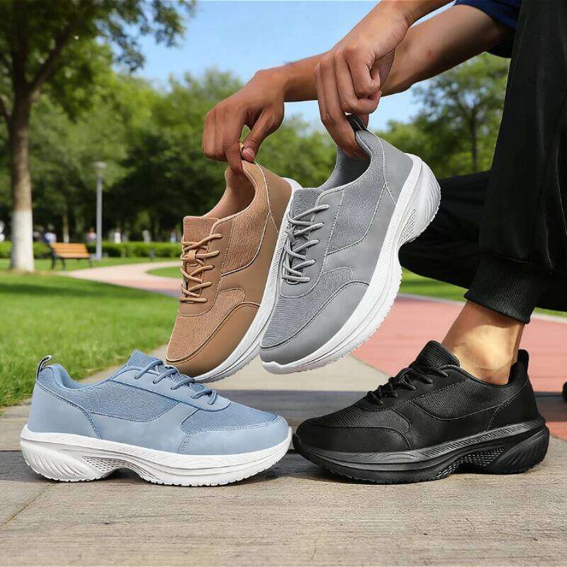 Wide for Mens Breathable Knitted Mesh Platform Walking Sneakers Outdoor Running Zero Drop Casual Sneaker Minimalist Shoes