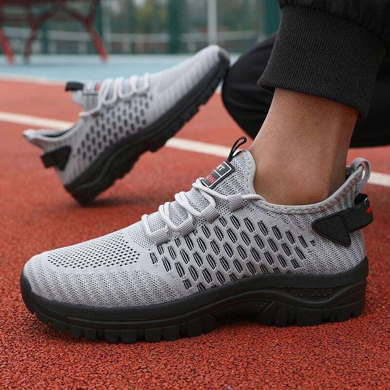 Men Mesh Male Running Sneakers Unique Grid Trend Design Breath Light Gym Casual Shoes Tenis Masculino Zapatillas Hombre
