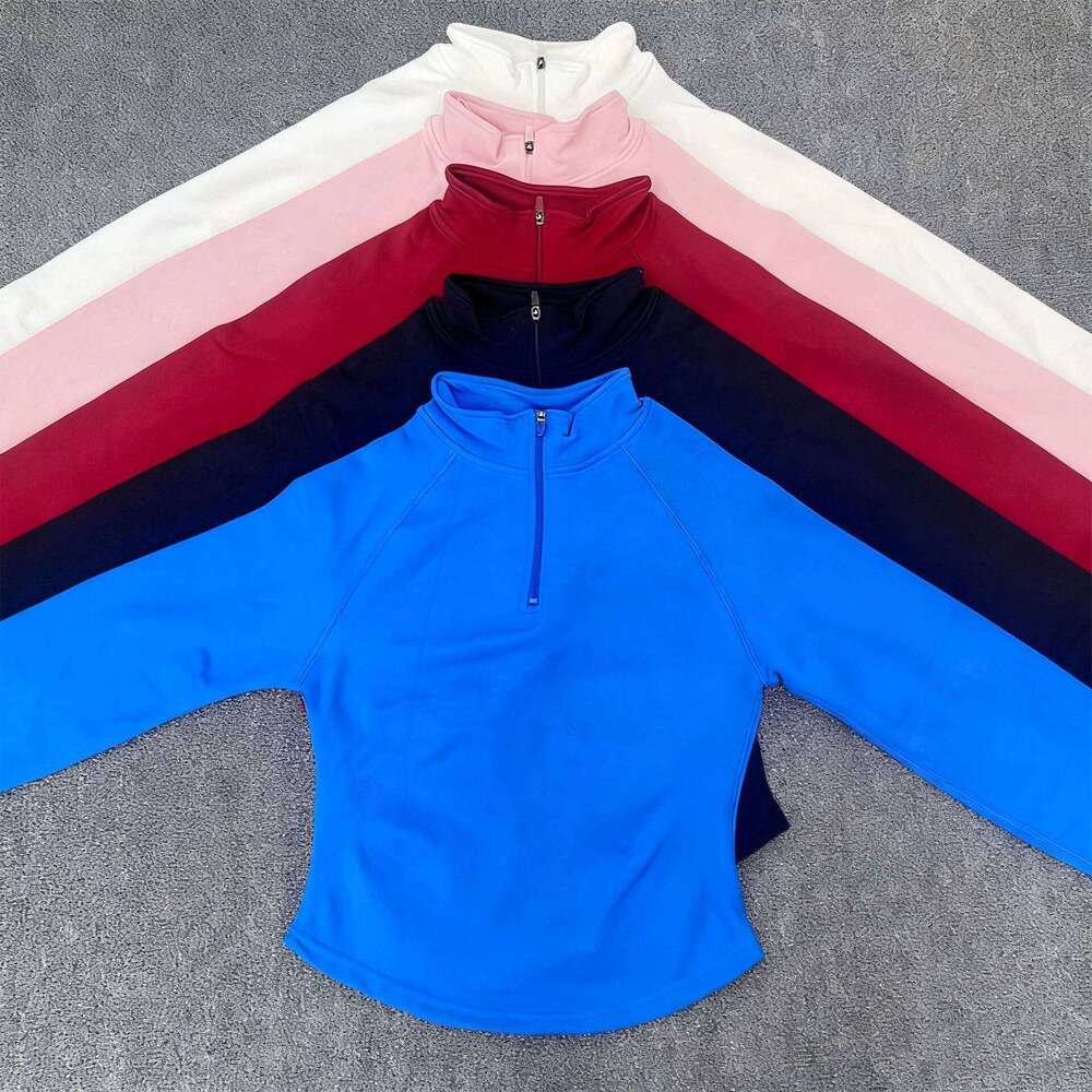 Yoga With Half Zip Shirt Women Long Sleeve Sport Tops Seamless Running Workout Coat Fitness Clothing Activewear 26Y0224