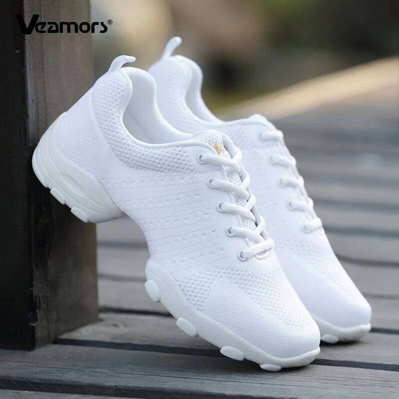 Men' Dancing Breathable Mesh Modern Jazz Knitted Male Platform Dance Shoes Elastic Sole 26W0224