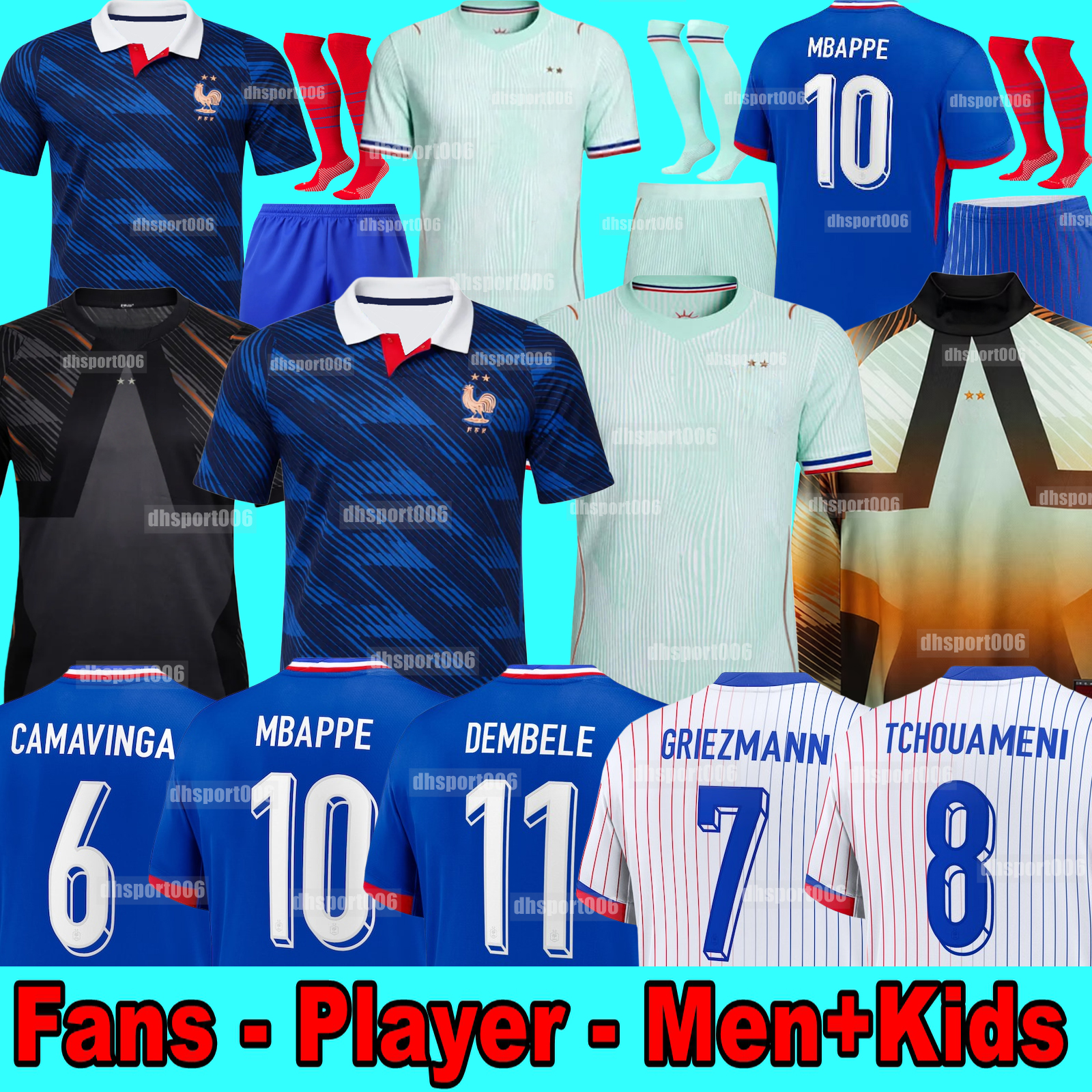 2026 French National Team Soccer Jersey Kids Men Women Full Set Mbappe, Griezmann Saliba Kolo Muani GRIEZMANN GIROUD KANTE DEMBELE T. HERNANDEZ FOFANA 2026 2027 France