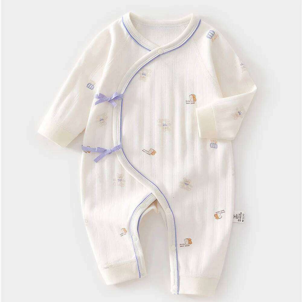 Newborn Girl Clothes Hospital Boy Romper Long Sleeve 100% Cotton 0 6 Months Unisex Baby Jumpsuit 26H0224