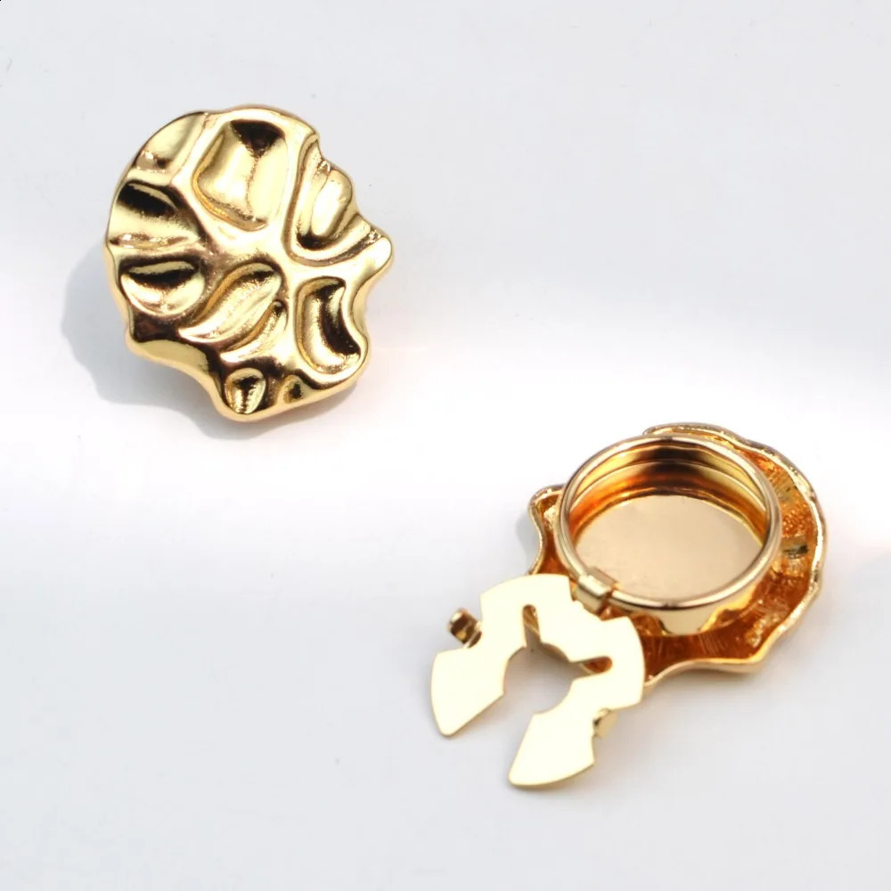 2PCS Fashion Metal Button Cover for Shirt Trendy Cufflinks for Women and Men Sleeve Buttons Accessories 260202
