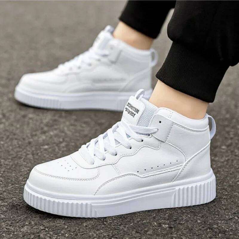 MAEDEF Mens Casual Women Sneakers PU Leather White Vulcanized Female Walking Sports Zapatillas Hombre Women's Shoes