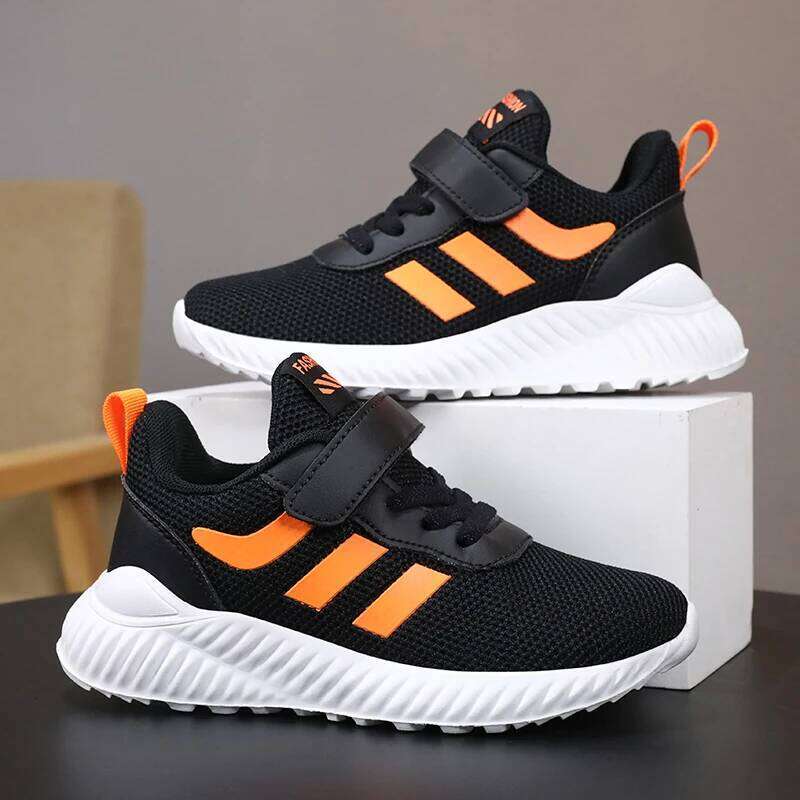 Autumn Childrens Girls Sneakers Outdoor Mesh School Running Basketball Sports Kids Casual Non-slip Luxury Boys Shoes 26W0224