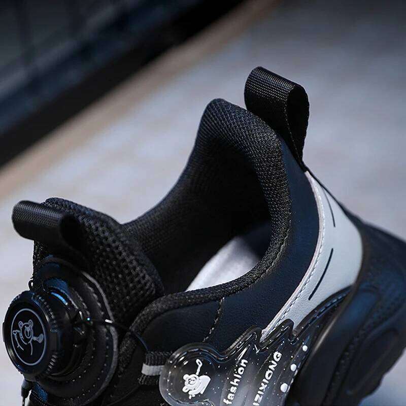 Children Sneaker Boys Casual Leather Student Walking Shoes Kids Non-slip Lightweight Girls Sports Running Tennis Footwear 26W0224