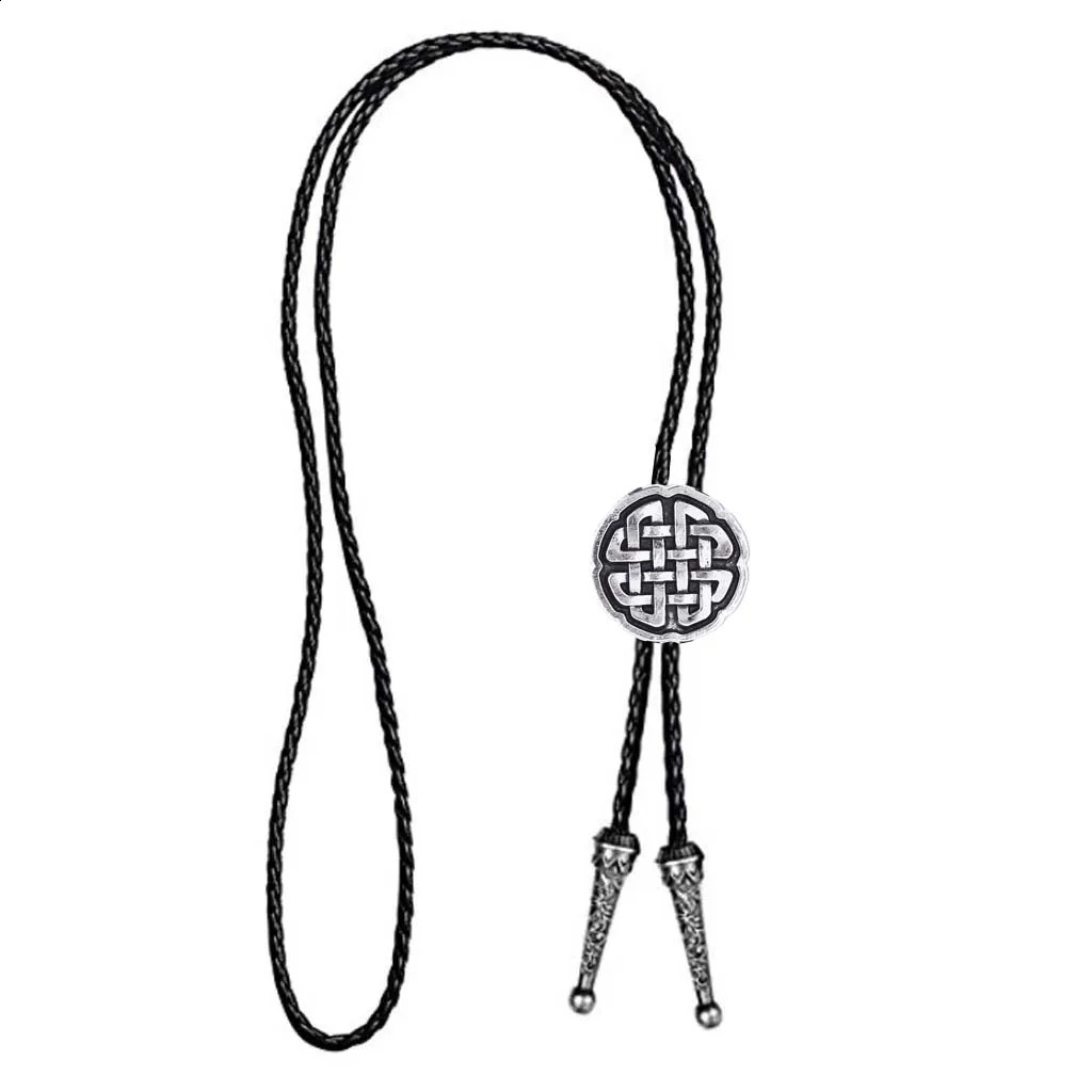 Bolo tie retro shirt chain lucky knot collar necklaces long neckties pendant 260120