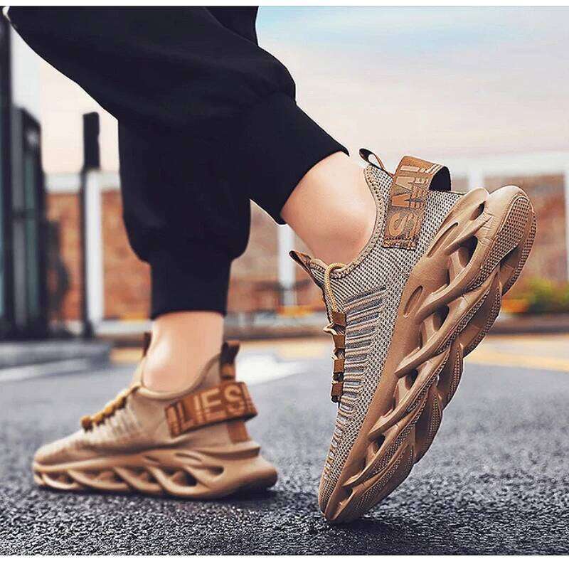 Men's Sports Breathable Cool Odorless Summer Mesh Cushioning Arch Support Thick Soled Shoes Soft Comfortable Fashionable