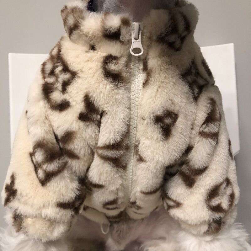 Famous brand Dog Winter Warm Clothes Schnauzer French Bulldog Teddy Bichon Trendy Small Medium Dogs Smoked Fur Coat pupakaIK