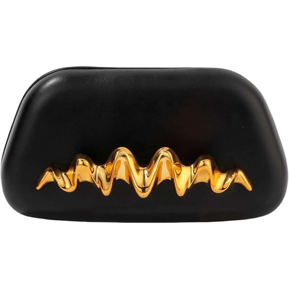 Metal Handle Handbag Detachable Chain Crossbody Shoulder Evening Bag Purse For Women Formal Wedding Party Prom