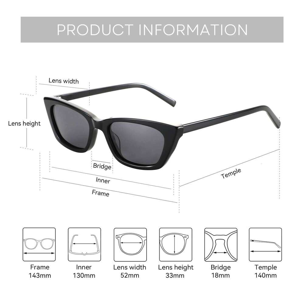 ZENOTTIC Small Cateye Polarized Sunglasses Women Fashion Shades UV Protection Handmade Acetate Sun Glasses Trendy 26W0224