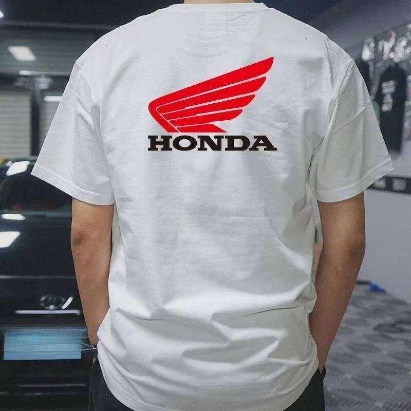 Honda Men's and Women's T-shirts Summer Locomotive Motorcycle Riding CBR Gold Wing Racing Short-sleeved Cultural Shirt Ins H260224
